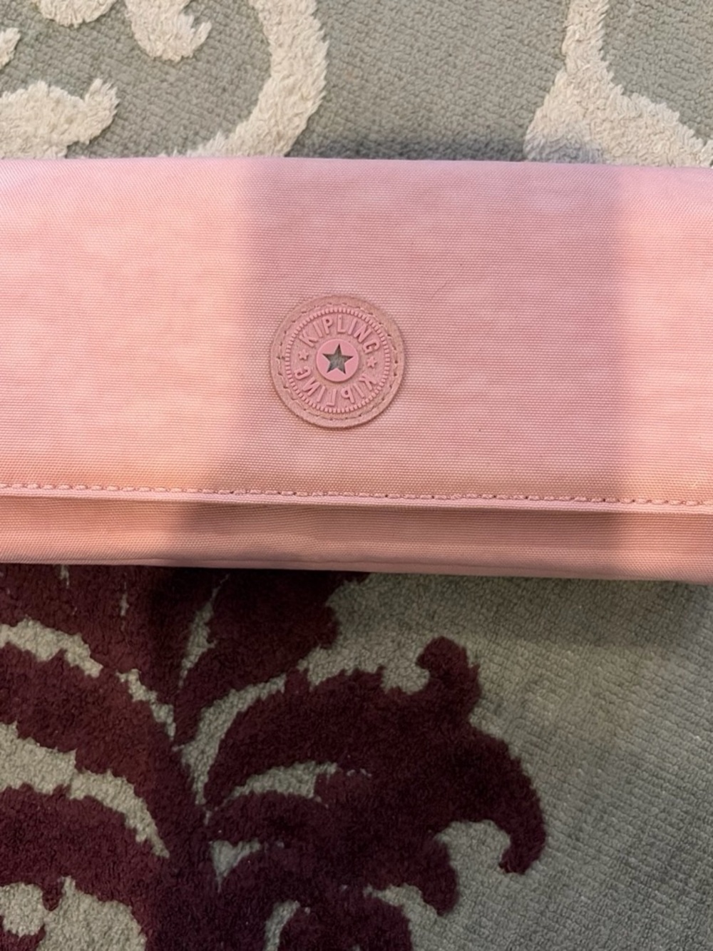 Kipling Blush Pink Fold-Over Clutch